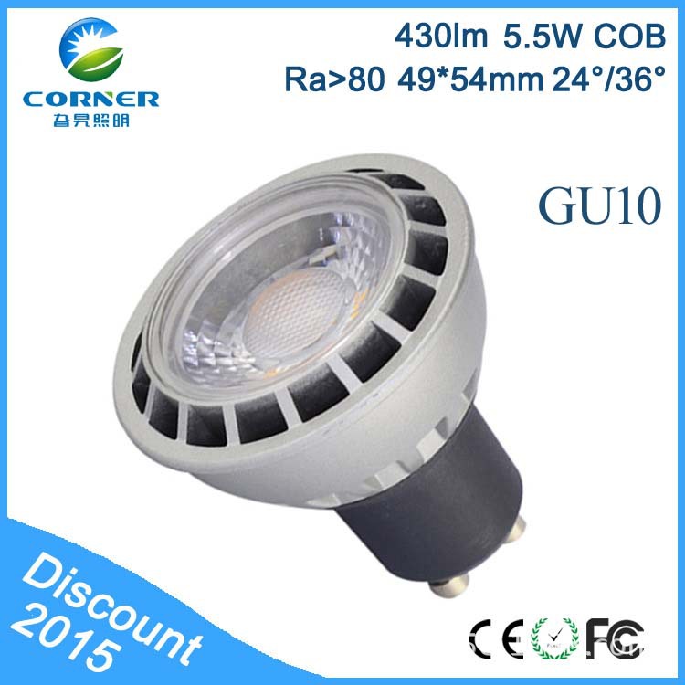 High quality GU10 aviation aluminum wide voltage 6W adjustable LED spotlights high light effect lamp cup
