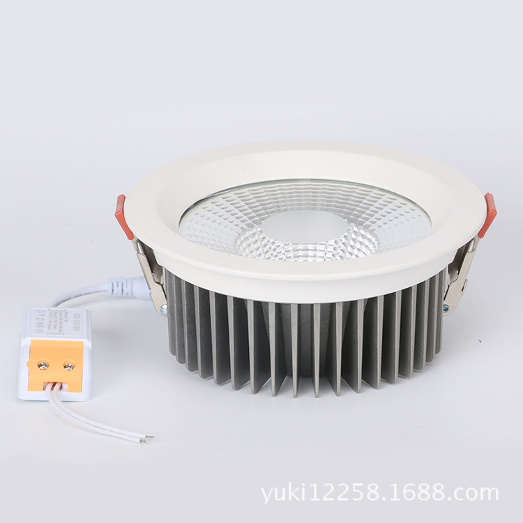 5 "COB down light 20W square die cast down light Specification drawing