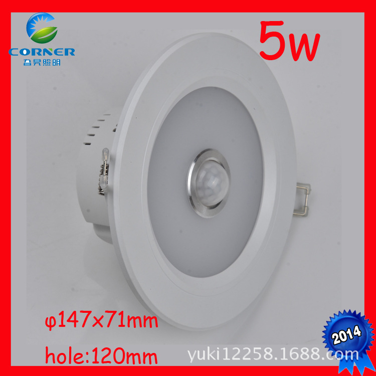 LED 4-inch plastic shell sensor downlight INFRARED sensor LED microwave body sensor downlight