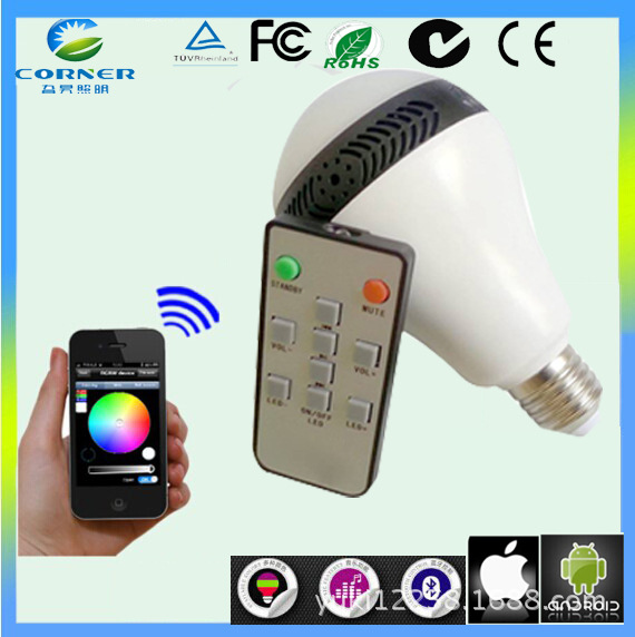 LED Bluetooth music ball dimming bulb LED5W+ Bluetooth link mobile music bulb lamp