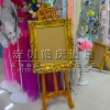 New high-end wedding prop display stand, wooden frame, photo frame, crown welcome stand, white and gold wedding props Specification image