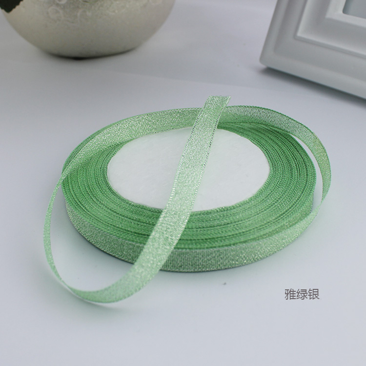 Gold scallion, silver scallion, colorful scallion, gift packaging, Christmas ribbon, ribbon packaging, accessory ribbon details Picture