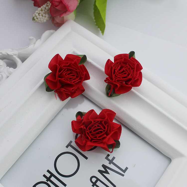 Multi-color handmade DIY three-dimensional ribbon flower clothing, accessories and corsages Specification image