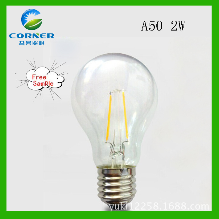 LED filament lamp - Traditional tungsten filament lamp - high energy saving A50 A60 filament lamp