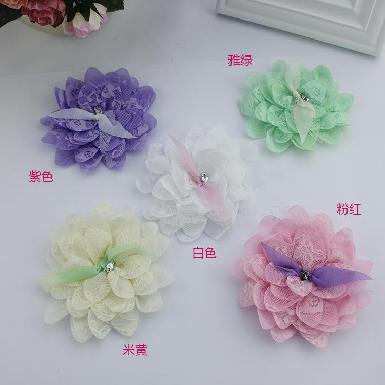 Korean version baby headwear, large net flower, baby girl hair band, children's hair band, hair accessory, headband flower, handcrafted small flower accessories and accessories details Picture