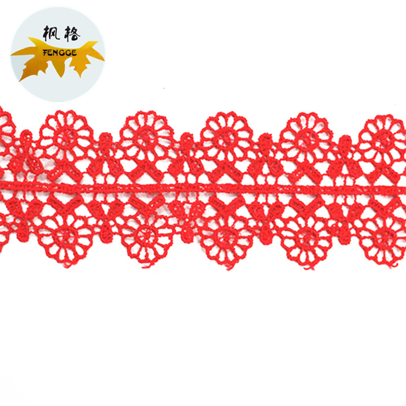 Factory direct sales of water-soluble embroidered lace wedding dress, skirt and garment accessories
