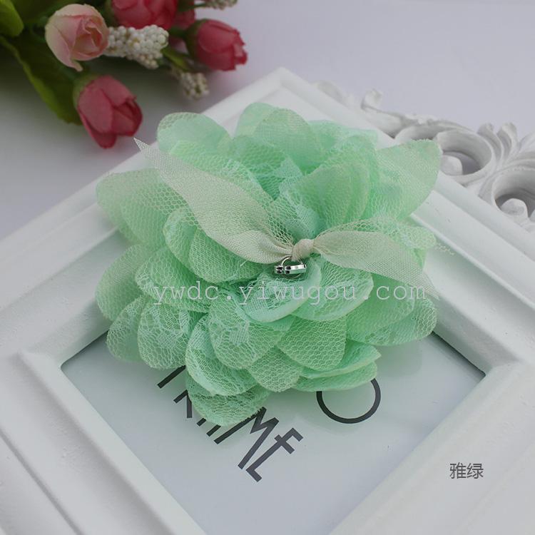 Korean version baby headwear, large net flower, baby girl hair band, children's hair band, hair accessory, headband flower, handcrafted small flower accessories and accessories Specification image