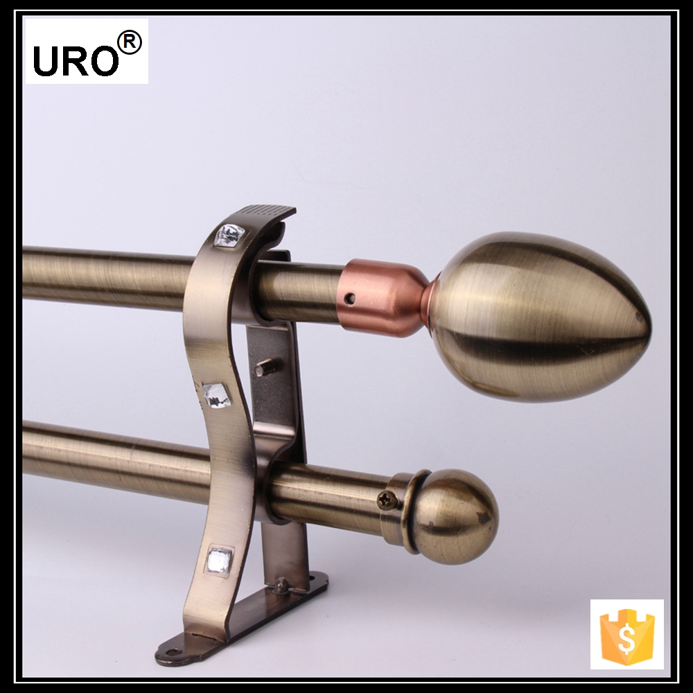 High-quality curtains, double-pole Roman rods, double-track two-track curtain rods, beautiful curtain rod Roman rod accessories, complete set of curtain rods, new Roman rods Specification image