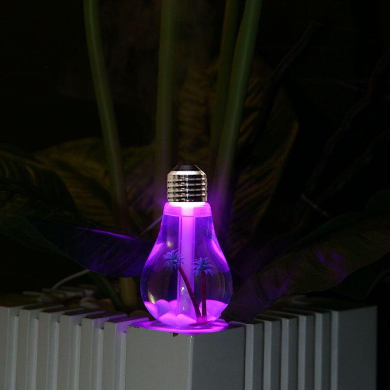 七彩灯泡加湿器 USB超静音迷你加湿器产品图