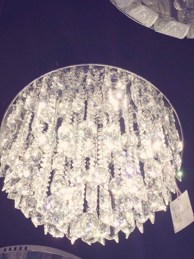 Manufacturer direct round cake crystal light LED patch suction dome light sweet home bedroom study living room lamp thumbnail