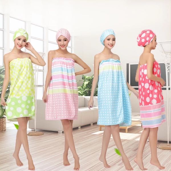 Super absorbent bath skirt, versatile and wearable bath towel, sexy and strapless beauty salon details Picture
