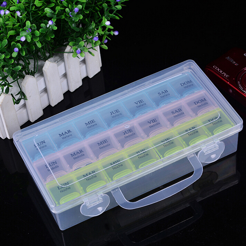 21 Panel Print Medicine Box + Handle Storage Box Accessories Category Makeup Box Specification drawing