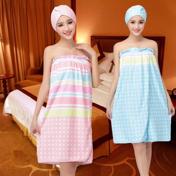 Super absorbent bath skirt, versatile and wearable bath towel, sexy and strapless beauty salon Application Scenario