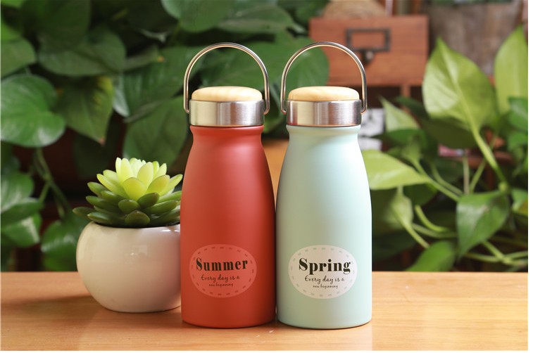 Yililai portable insulated cup, creative stainless steel water cup for female students, portable insulated bottle, vacuum large-bellied cup details Picture
