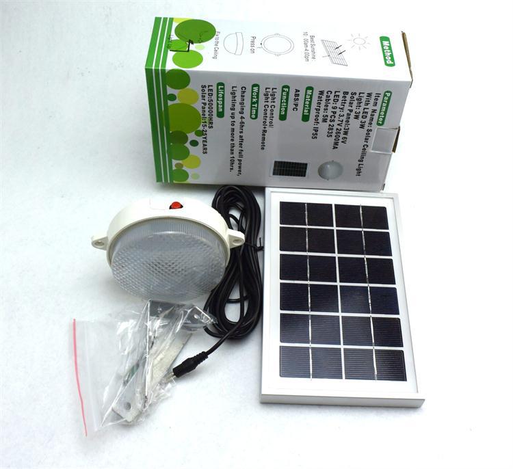Solar lamp 3W ceiling lamp LED balcony corridor lighting household landscape lamp wall lamp