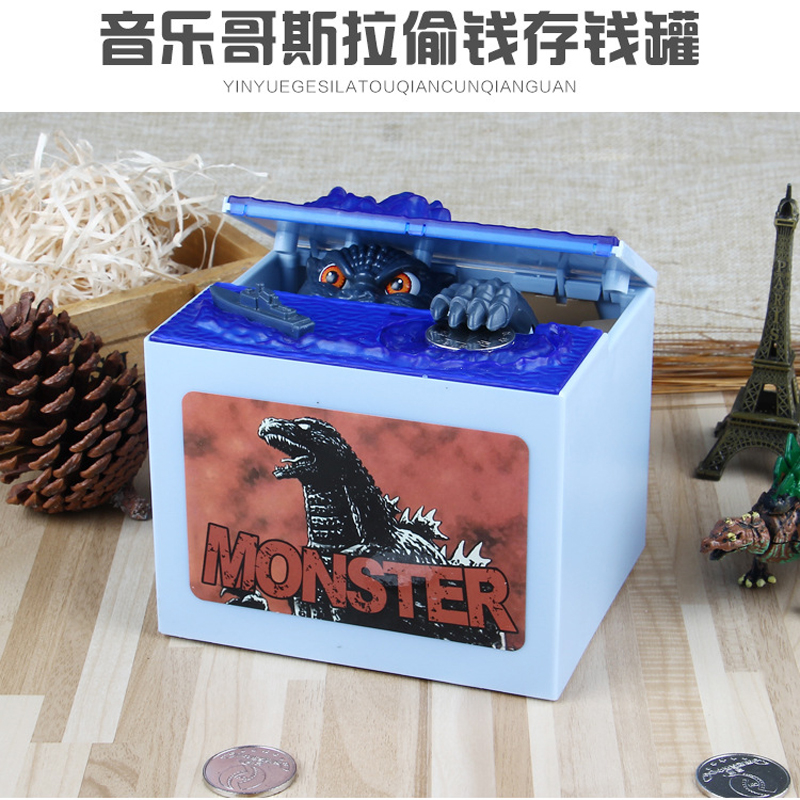 Godzilla money pot dinosaur money pot electric steal money pot manufacturers direct