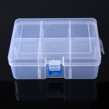 大6格透明塑料盒子串珠盒整理首饰收纳盒