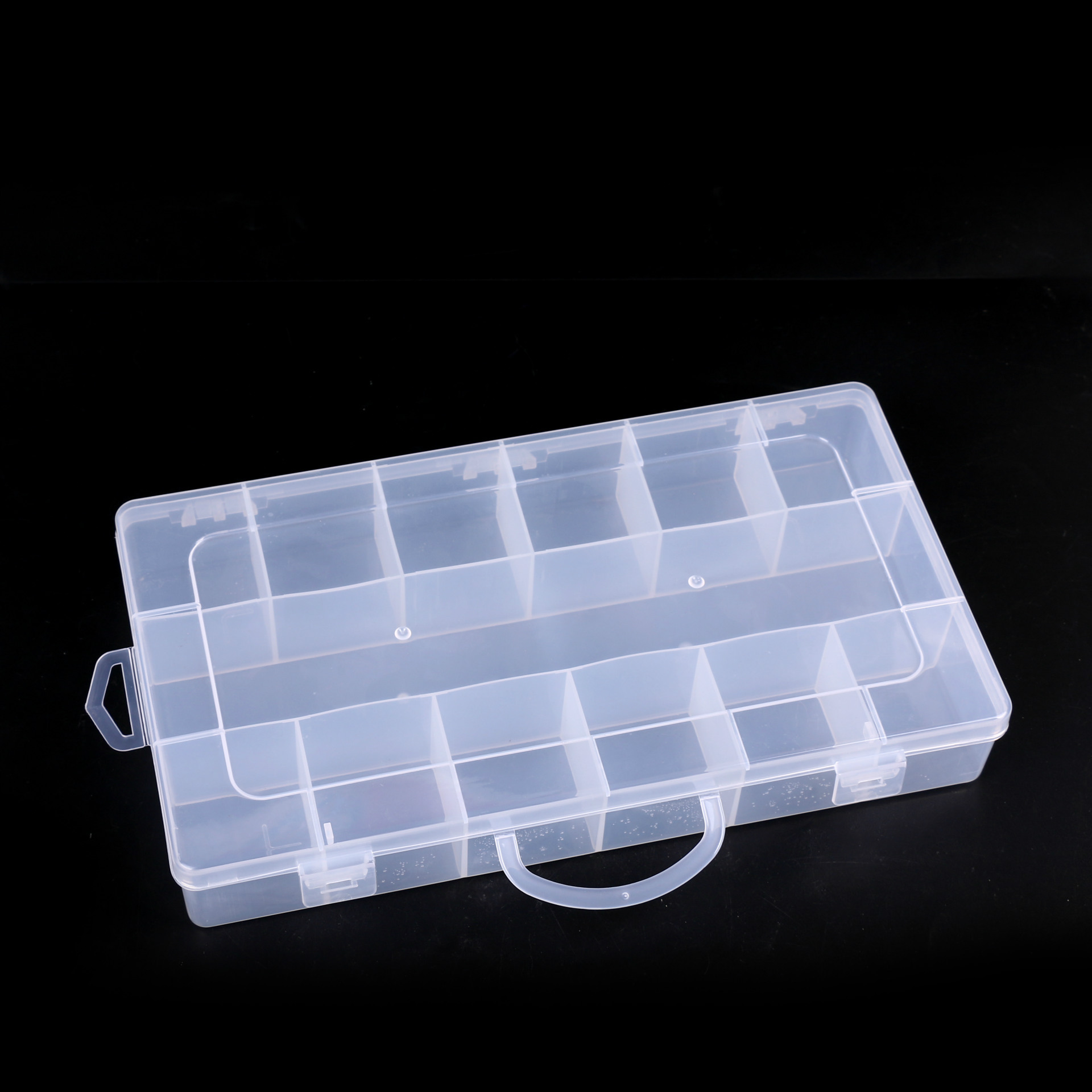 13-piece adjustable jewelry box Electronic accessories button beaded rectangular plastic box thumbnail
