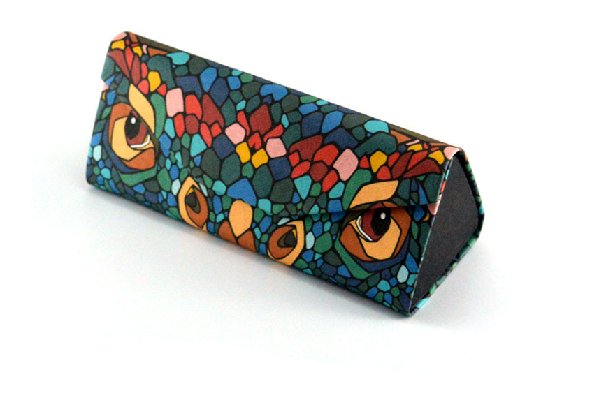 New animal wood 90 glasses case folding wallet handcrafted glasses case set wholesale, available in leather and kraft paper details Picture