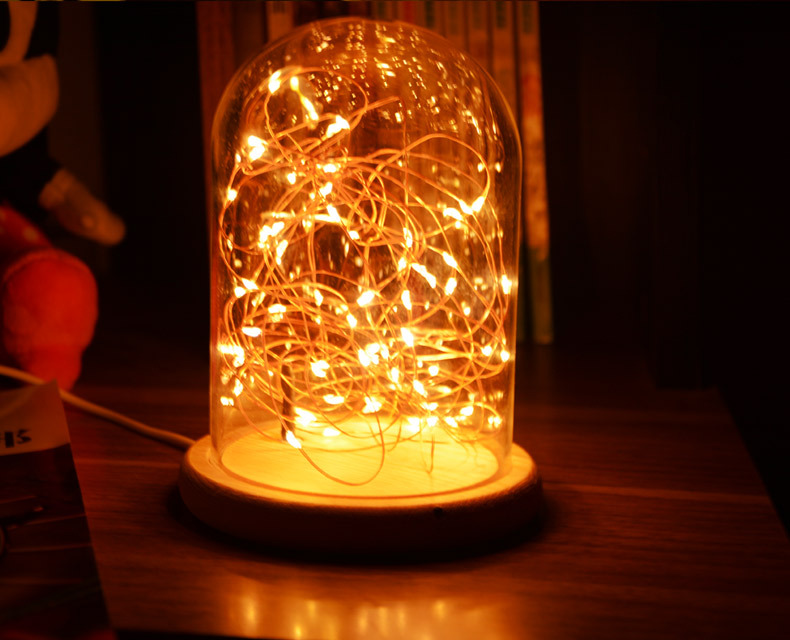 usb Fire Tree Silver Flower Star Light, Retro fluorescent starry Sky Light, Atmosphere Home Night light details Picture