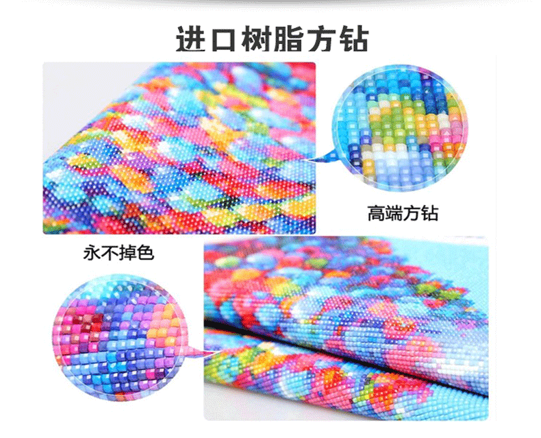 速卖通亚马逊Ebay爆款俄罗斯热卖方圆钻满钻石画细节图