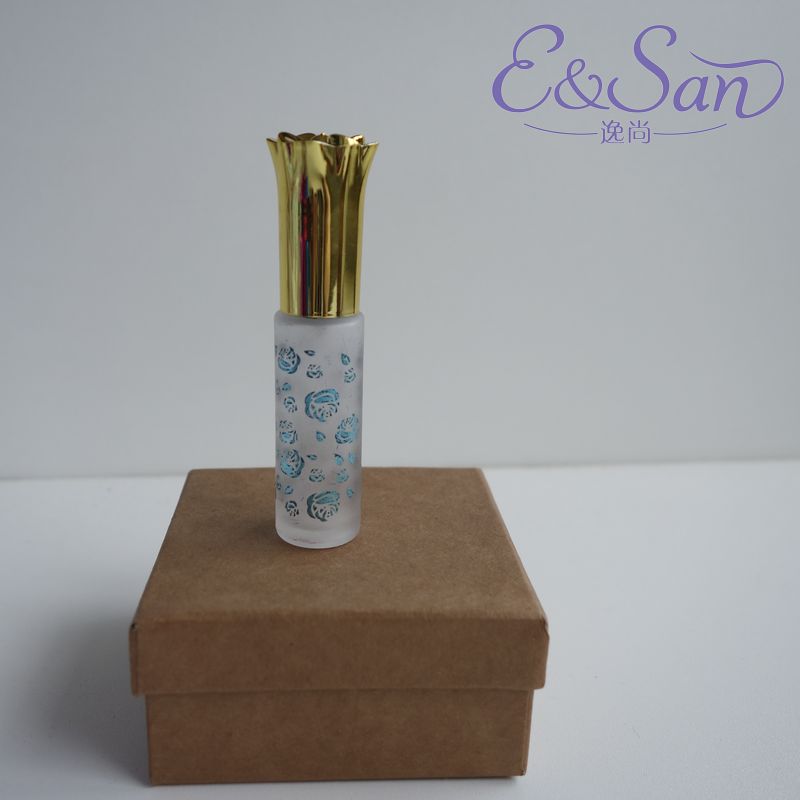 蒙砂烫金喷雾花盖香水瓶玻璃瓶分装空瓶