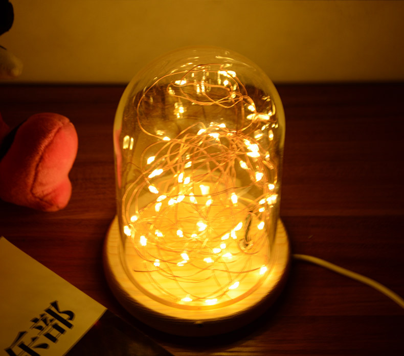 usb Fire Tree Silver Flower Star Light, Retro fluorescent starry Sky Light, Atmosphere Home Night light Specification image