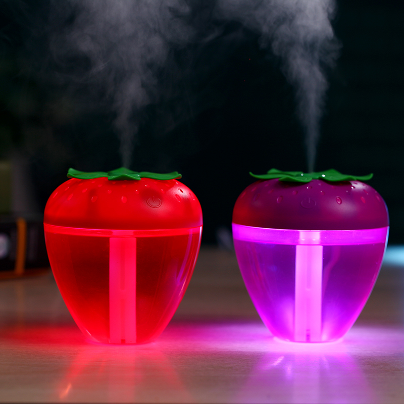 草莓夜灯加湿器 香薰迷你创意家用桌面小型加湿器详情图1