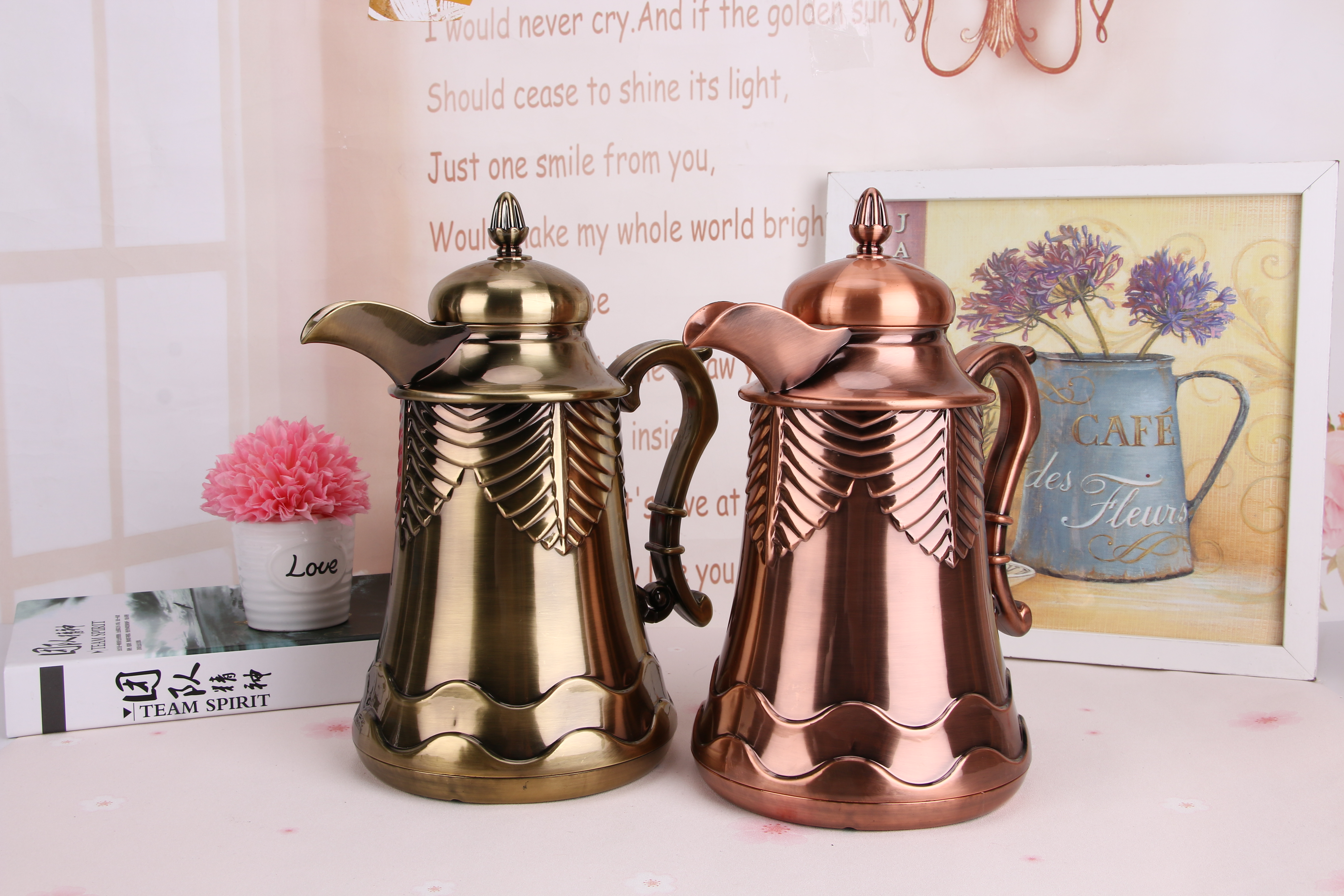 Arabic middle Eastern style exquisite high-grade glass liner insulation pot coffee pot thumbnail