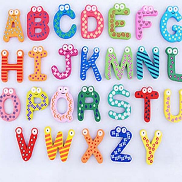 木质早教冰箱贴磁贴韩国益智玩具磁性贴字母拼音数字贴儿童卡通贴