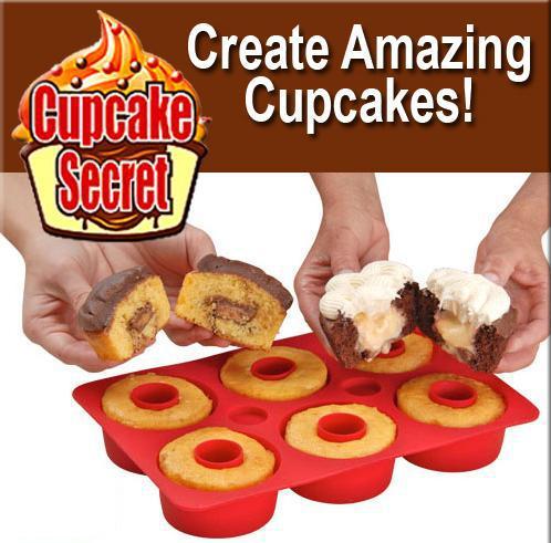 Cupcake secret 6个圆圈硅胶巧克力夹心蛋糕模