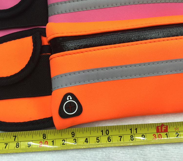 Breathable and comfortable diving material, widened reflective, large-capacity sports waist bag, large stock for outdoor sports, running details Picture