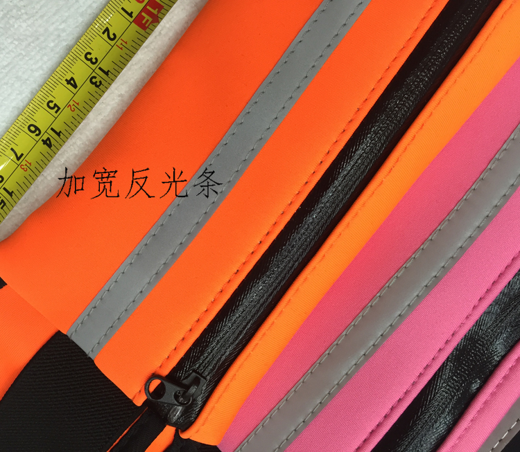 Breathable and comfortable diving material, widened reflective, large-capacity sports waist bag, large stock for outdoor sports, running Specification image