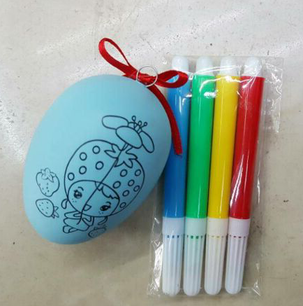 Easter eggs, children's diy cartoon painting, hand-painted eggshells, children's handmade toys, Easter gifts details Picture