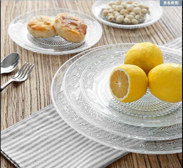 欧式水果盘创意玻璃果盘客厅现代家用干果盘简约水果盘子家居茶盘图