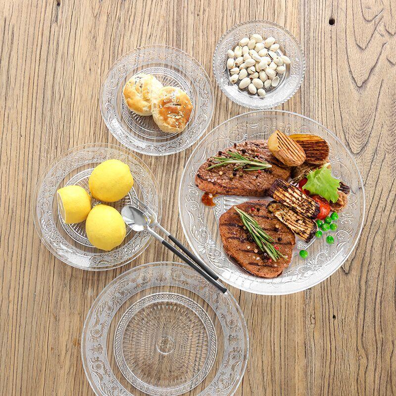 欧式水果盘创意玻璃果盘客厅现代家用干果盘简约水果盘子家居茶盘产品图