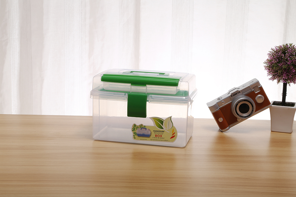 新款手提塑料存储箱美甲工具箱药品化妆品收纳盒工具箱收纳箱批发细节图