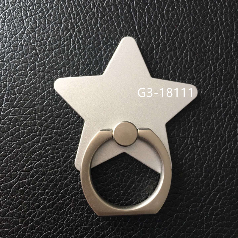 Solid-color five-pointed star phone ring stand, sparkling little star ring stand, creative lazy person ring stand Specification image