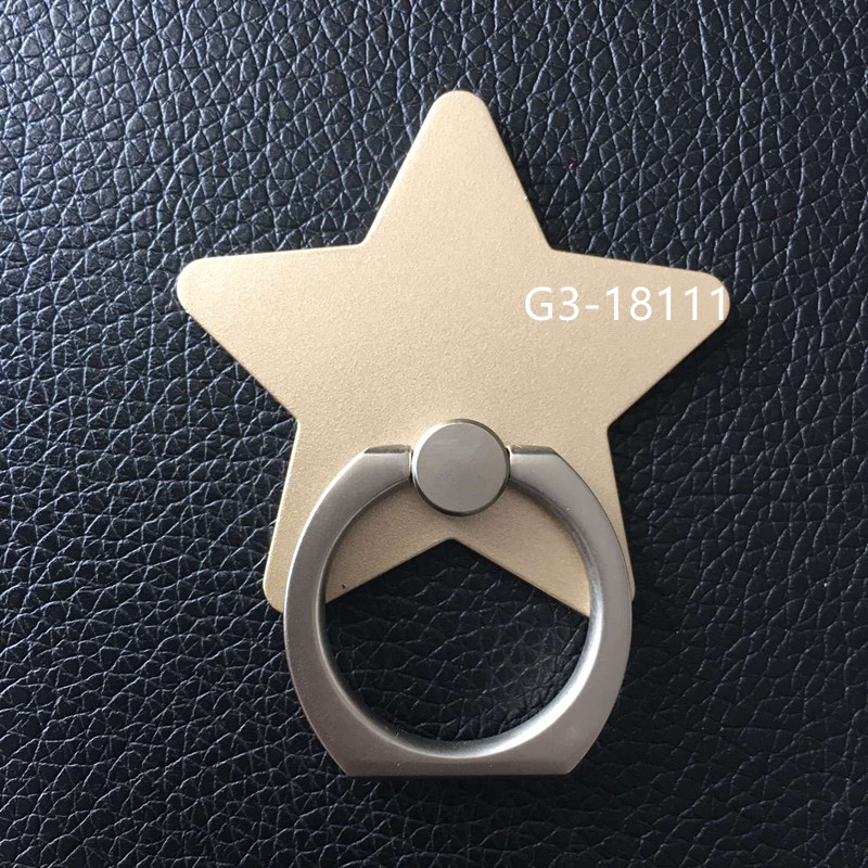 Solid-color five-pointed star phone ring stand, sparkling little star ring stand, creative lazy person ring stand Application Scenario