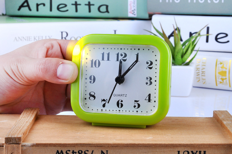 2126 with light four square alarm clock creative cute little clock quartz clock wholesale thumbnail