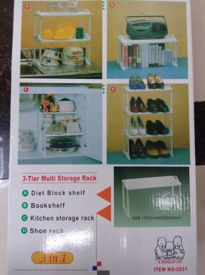 Creative folding shelf 3 Tier Multi