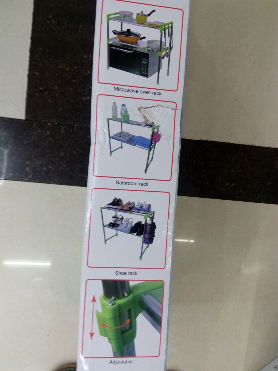 Microwave oven rack, a multi-functional kitchen storage rack Specification image