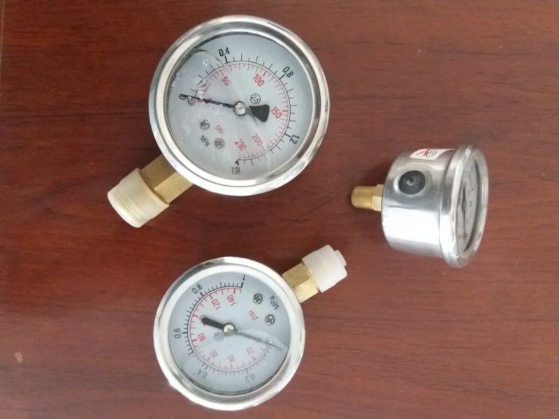 Seismic pressure gauge with oil, stainless steel pressure gauge seismic pressure gauge foreign pressure gauge
