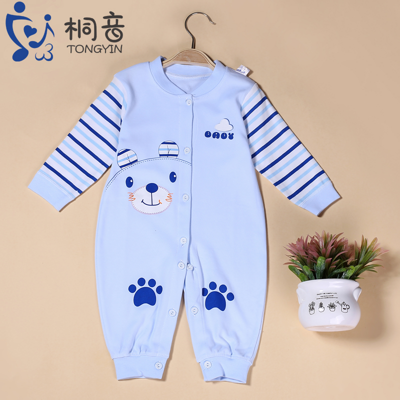 Tong Yin Baby Onesie Female Treasure Newborn Long Sleeve 0-3 Months Cotton 6 Autumn 1 Year Old Autumn Winter details Picture