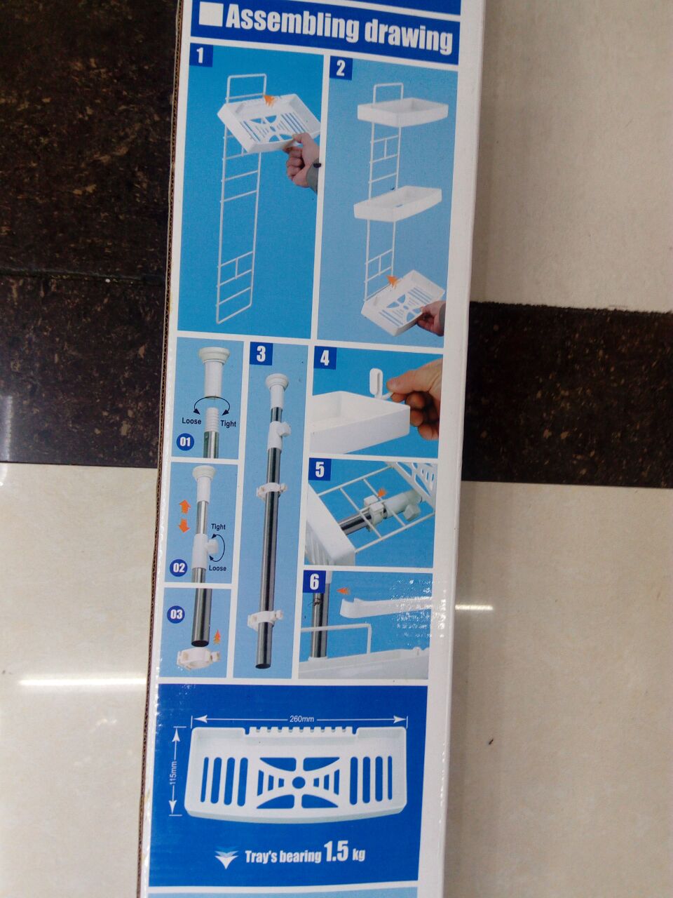 The multi-functional hanging rack TVSssemblb drawin is hung behind the door Application Scenario