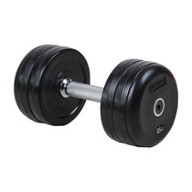 Factory direct sales gym commercial black gym special environmental protection packaging plastic electroplating rod fixed round head dumbbell combination piece male dumbbell Yiwu wholesale