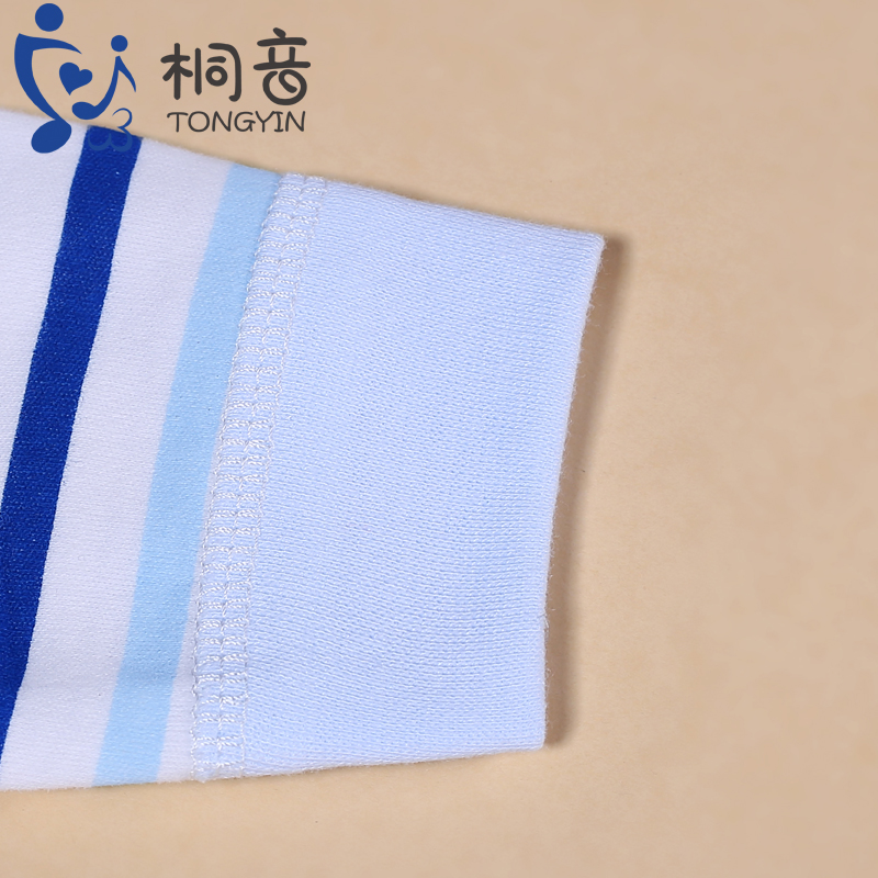 Tong Yin Baby Long Sleeve Suit Pure Cotton Autumn And Winter Baby From January To June Combed Cotton Underwear Two-Piece Set Specification drawing