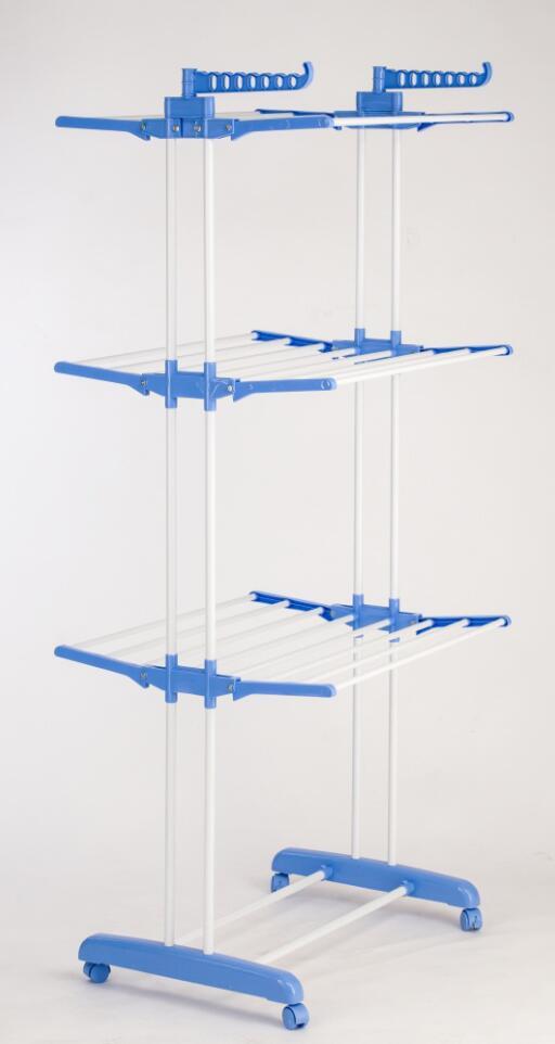 三层喷漆晾衣架 两用