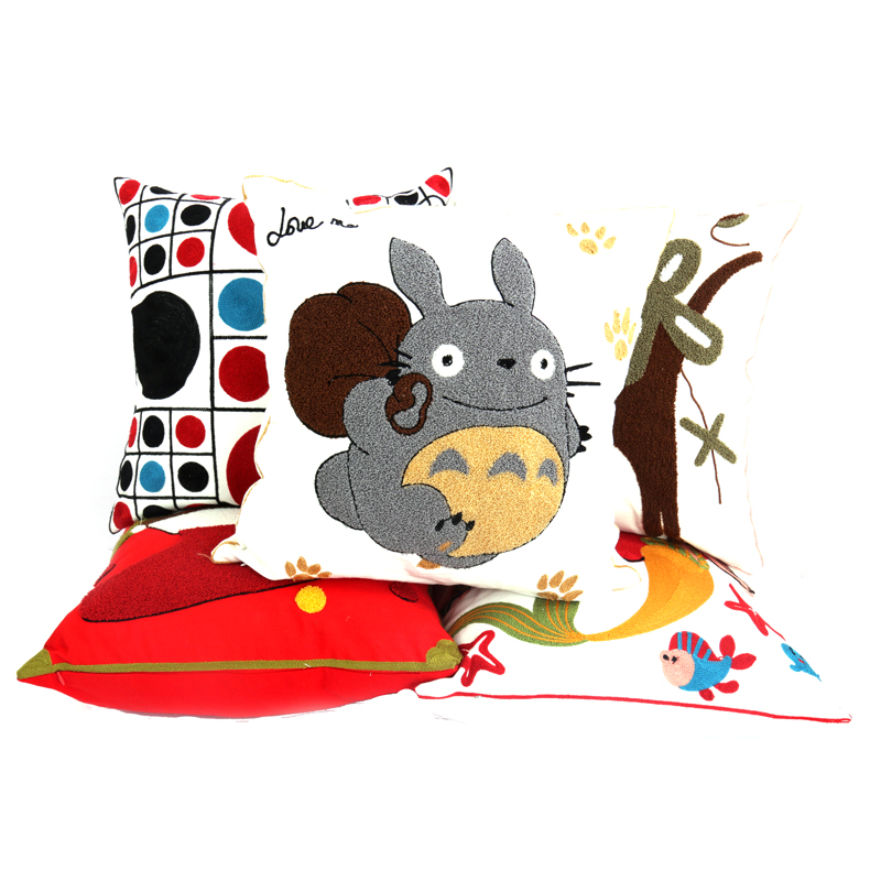 抱枕套靠背垫床头沙发汽车办公室靠垫腰枕睡枕不含芯