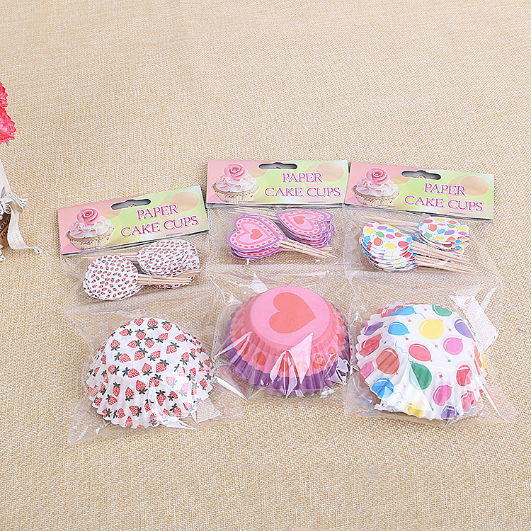 Cake cupcakes Oil-proof cake cupcakes 25PCSOPP bag thumbnail